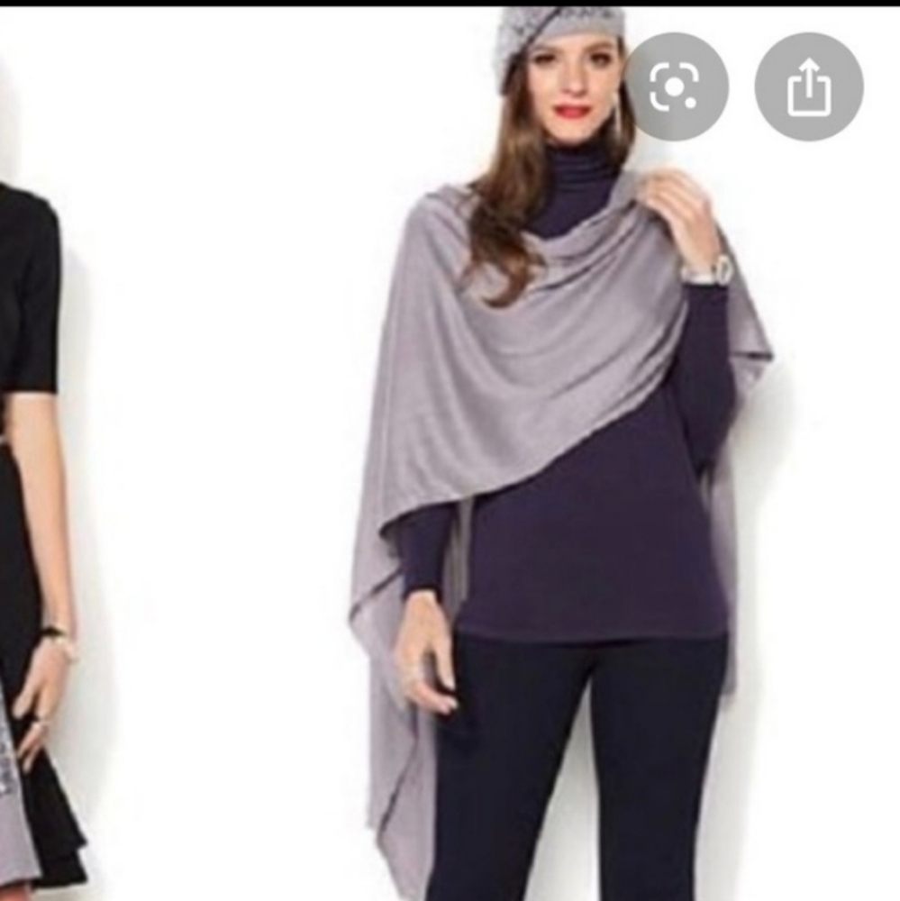 IMAN global chic soft wrap in pewter gray (no sequins)